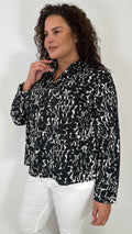 CurveWow Mono Print Long Sleeve Shirt