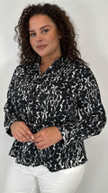 CurveWow Mono Print Long Sleeve Shirt