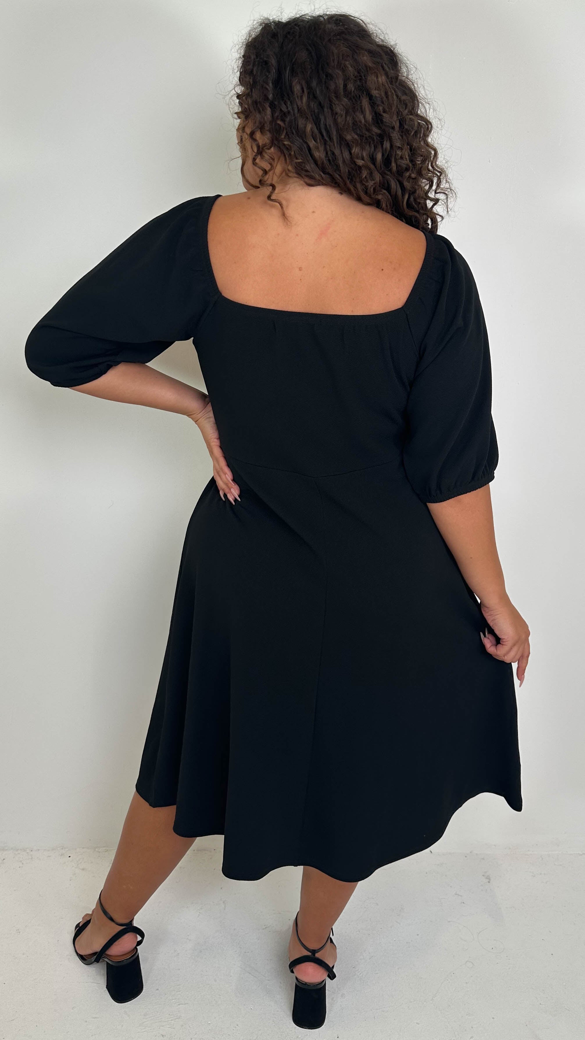CurveWow Ubar Midi Dress Black