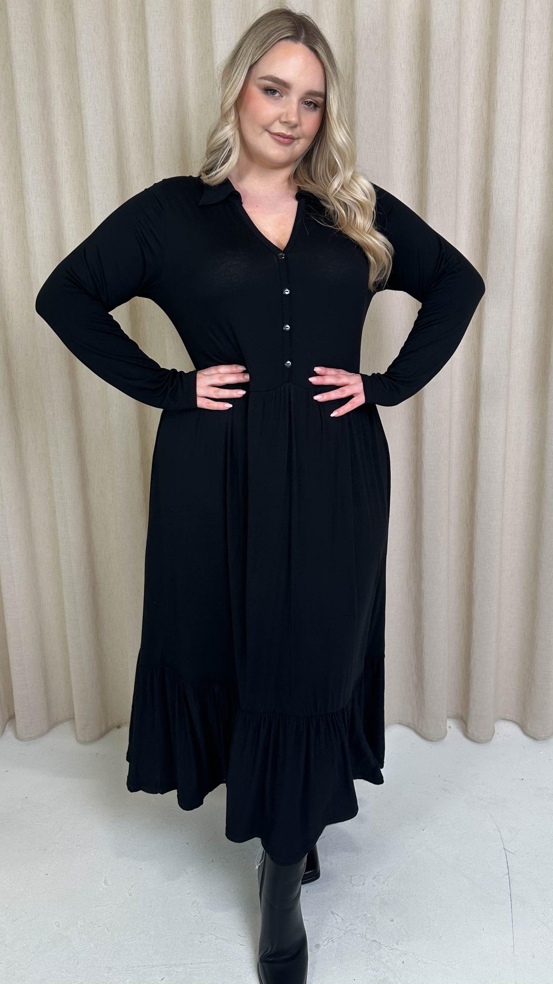 long black smock dress Buy Yours Curve Black Crinkle Throw On Smock Dress from Next USA