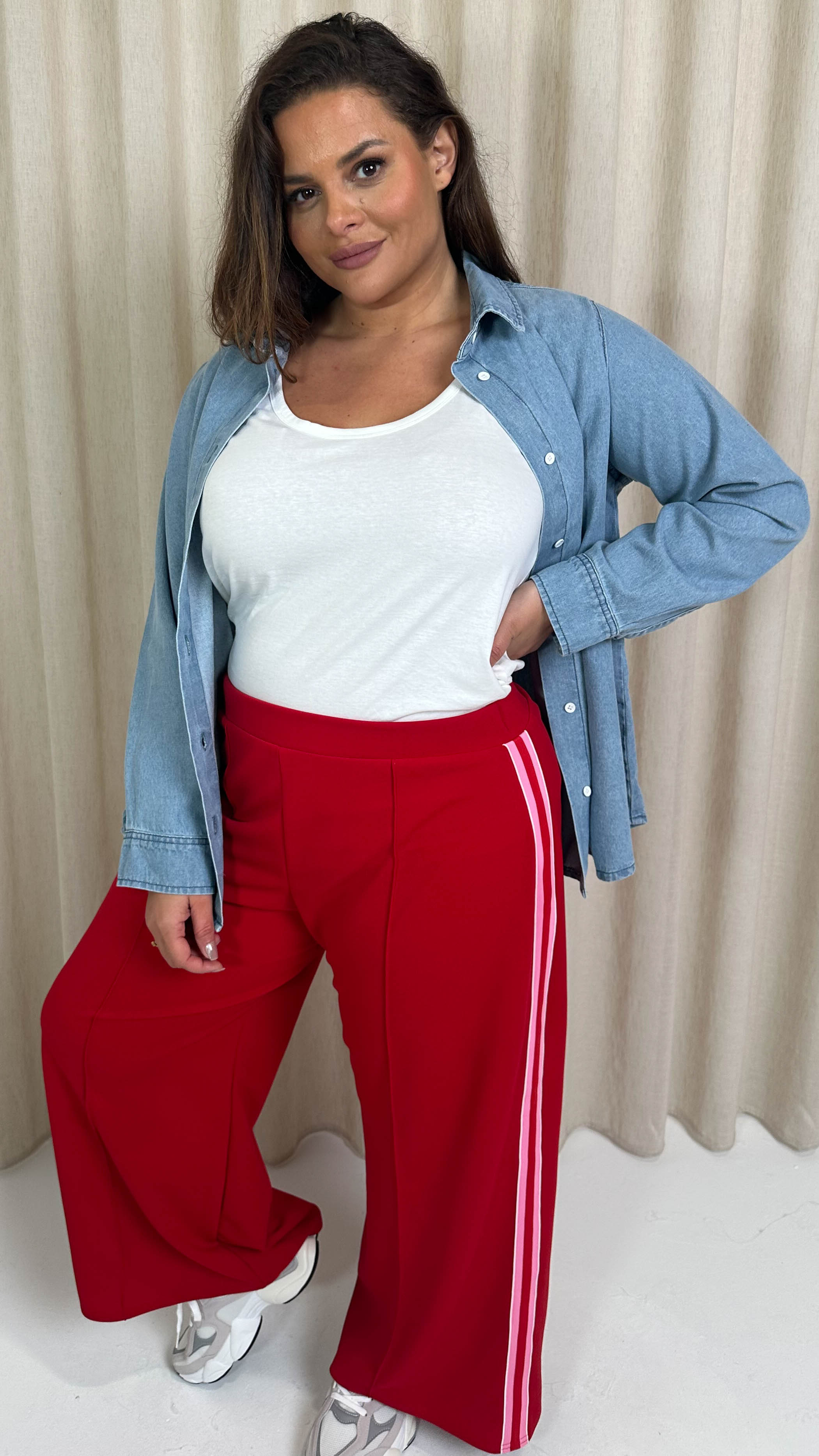 CurveWow Chambray Shirt Lightwash