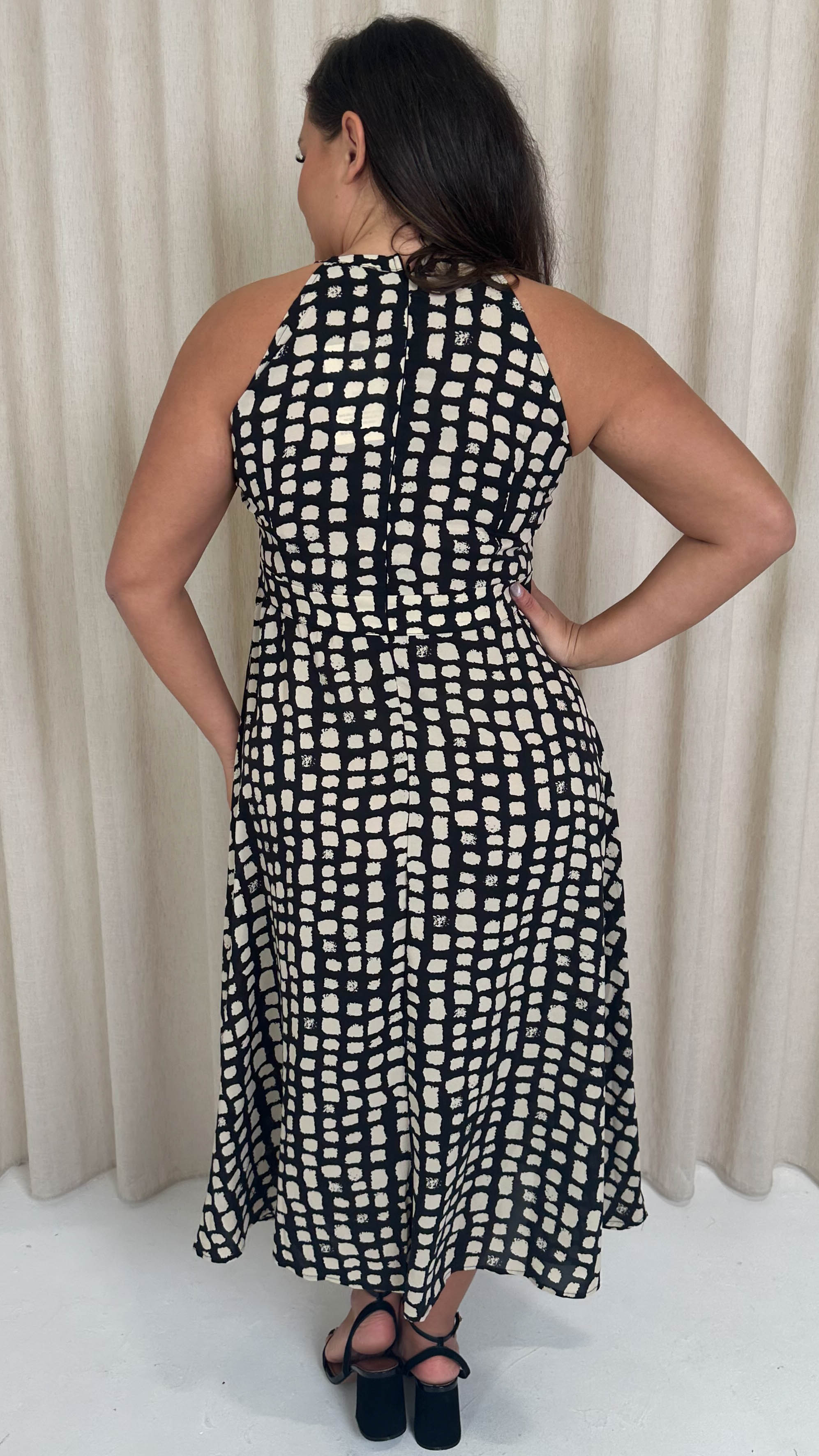 CurveWow Racer Cami Dress Mono Smudge