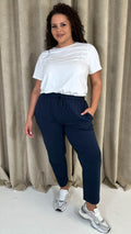 CurveWow Cropped Jogger Navy