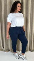 CurveWow Cropped Jogger Navy