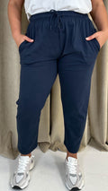 CurveWow Cropped Jogger Navy
