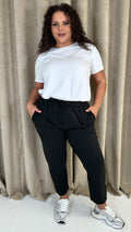 CurveWow Cropped Jogger Black