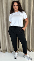 CurveWow Cropped Jogger Black