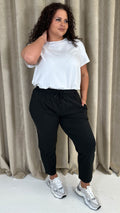 CurveWow Cropped Jogger Black