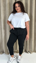 CurveWow Cropped Jogger Black