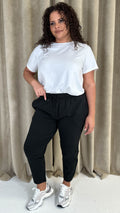 CurveWow Cropped Jogger Black