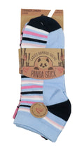 3 Pack Bamboo Trainer Socks Blue Stripe