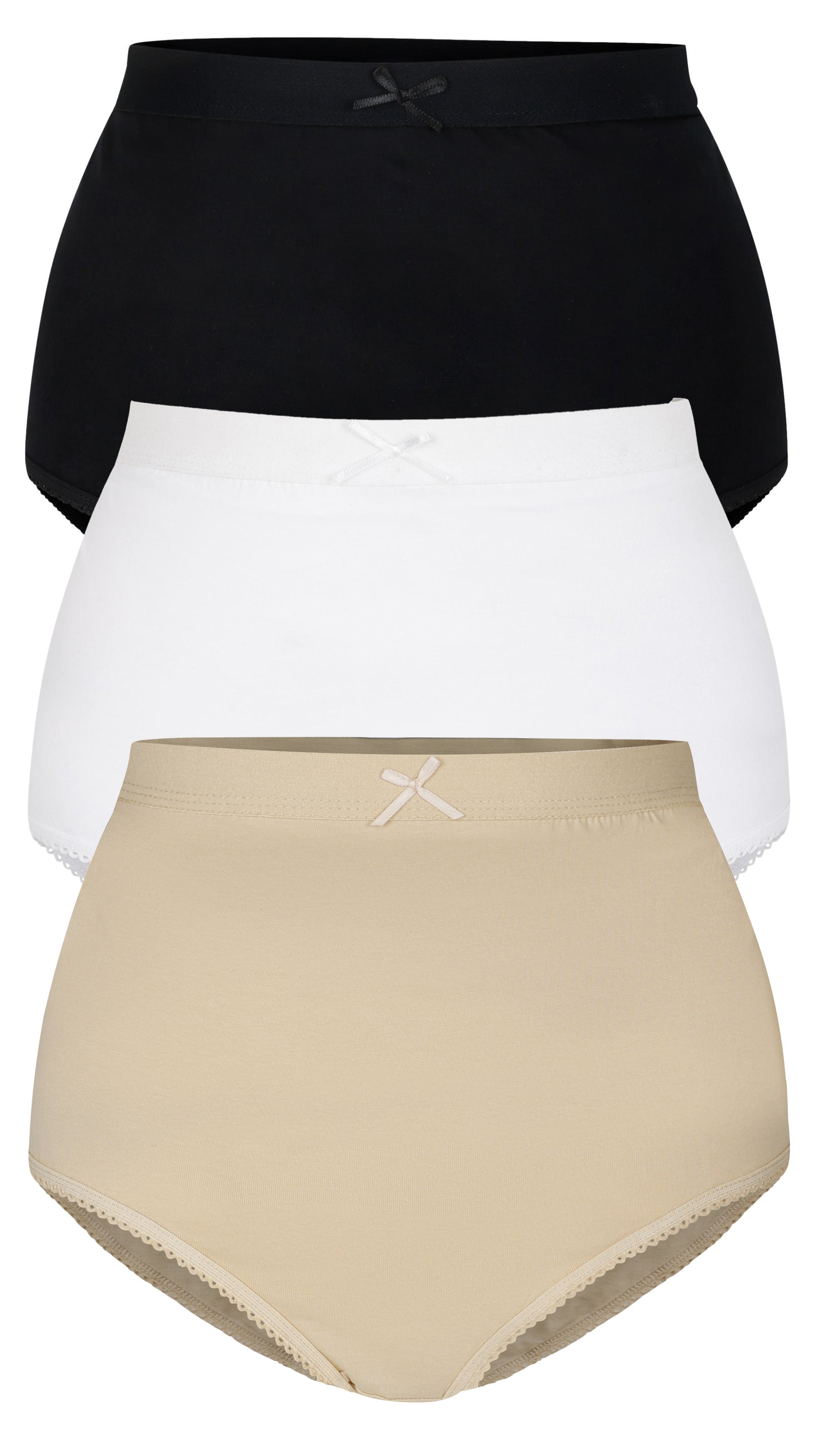 CurveWow 3 Pack Brief Black/Nude/White