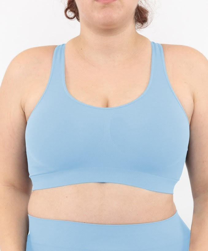 Curvy Seam Free Comfort Bra Blue