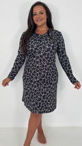 CurveWow Button Front Nightdress Star Print