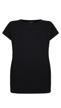 CurveWow Longline Boyfriend T-Shirt Black