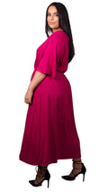 CurveWow Rose Pink Wrap Maxi Dress