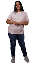 CurveWow Soft Pink Rib T-Shirt
