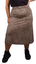 Curvewow Leopard Print Midi Skirt