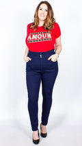 Paige Amour Print Red T-shirt