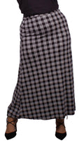 Curvewow Maxi Skirt Black & White Check
