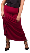 Curvewow Cranberry Maxi Skirt
