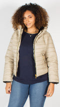 Palmetto Stone Quilted Padded Puffer Bubble Jacket