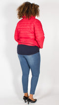 Palmetto Red Quilted Padded Puffer Bubble Jacket