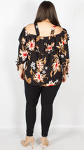 Anmore Rust Floral Bardot Top