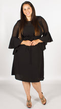 Hermoine Black Bubble Dress with Dobby Sleeves