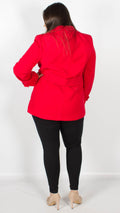 Medina Red Buttoned Coat