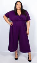 CurveWow Purple Culotte Jumpsuit