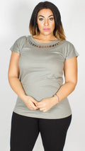 Madison Foil Print T-Shirt Grey