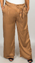 Tammie Brown and White Stripe Paperbag Trousers