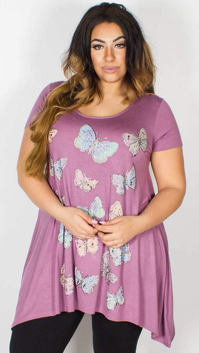Eva Butterfly Lilac Top