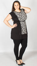 Claire Wild Child Black Abstract Print Tunic