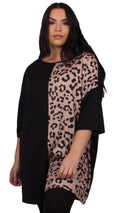 CurveWow Oversized Scoop Neck Tunic Top Camel