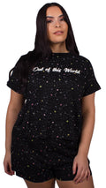 Nicole Galaxy Print T-Shirt And Shorts Pyjama Set