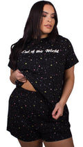 Nicole Galaxy Print T-Shirt And Shorts Pyjama Set