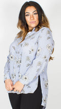 Jodie Floral Stripe Long Sleeve Shirt