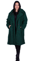 CurveWow Teddy Coat Bottle Green