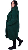 CurveWow Teddy Coat Bottle Green