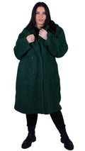 CurveWow Teddy Coat Bottle Green