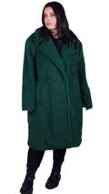 CurveWow Teddy Coat Bottle Green