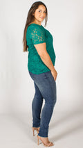 Sparta Lace Green Top