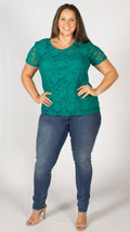 Sparta Lace Green Top