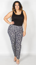 Millie Floral Navy Trousers