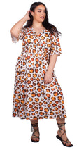 CurveWow Leopard Print Wrap Maxi Dress