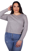 Elliana Long Sleeve T-Shirt Grey Marl