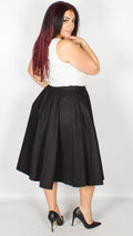 Peggy Fifties Style Black Rock 'n' Roll Full Circle Skirt