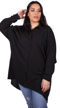 CurveWow Shirt Blouse Black